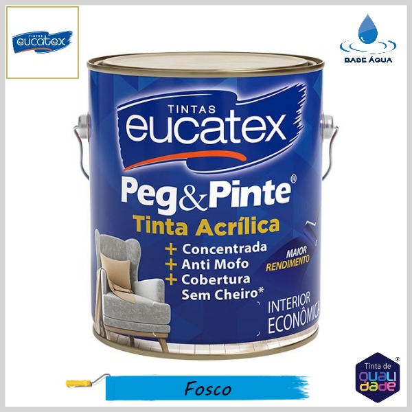 Tinta Acrílica Peg&Pinte Econômica Fosco, 3.6lt