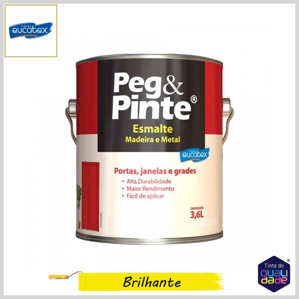 Esmalte Sintético Peg&Pinte Standard Brilhante, Galão 3.6ltl